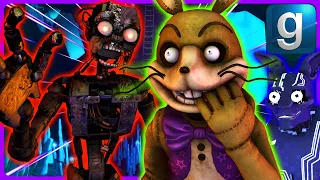 Gmod FNAF | Glitchtrap Gets Hunted Down By The Mimic From Security Breach RUIN!