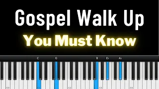 Simple gospel walk up in C major | Gospel piano tutorial