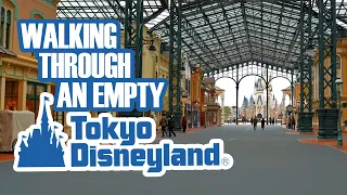 [4K] Walking Tour Through an Empty Tokyo Disneyland