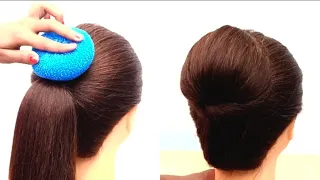 Amazing french bun hairstyle with easy trick | Juda hairstyle for any occasion | hairstyle for saree