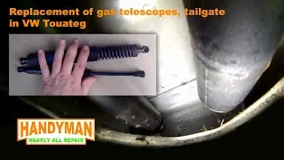 How to replace gas telescopes in the rear trunk lid on a VW Touareg