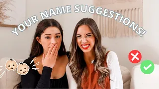 reacting to your baby name suggestions for our twins!