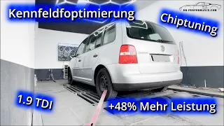 VW Touran 1.9 TDI Kennfeldoptimierung Chiptuning DK Performance
