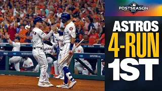 Alex Bregman and Astros start ALDS Game 5 ON FIRE with 4 runs in 1st inning | MLB Highlights