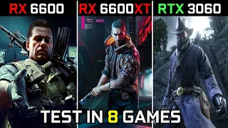 RX 6600 vs RX 6600 XT vs RTX 3060 | Test in 8 Games | 2021