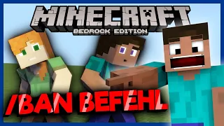 How to BAN PLAYERS forever! ✋ Minecraft Bedrock Tutorial