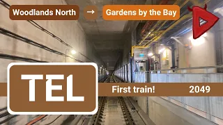 [SMRT TEL] First Train Full Journey - Woodlands North to Gardens by the Bay (SUB CC) #TEL3