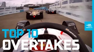 Top 10 Moments: Overtakes! | ABB FIA Formula E Championship