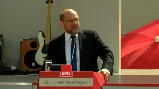 Wahlkampfveranstaltung von Martin Schulz in Franfkurt