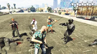 GTA 5 - Michael's Family Five Star Escape From DOLLAR PILLS! (Amanda, Jimmy And Tracey)