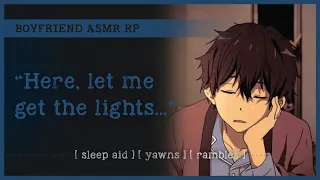 Sleepy boyfriend gets ready for bed with you (ASMR RP M4A) 😴 [sleep aid] [yawns] [rambles]