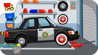 Police Car, Police Helicopter - My Town Police Station - Kids Car Games