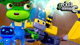 Rainy Day Emergency!｜NEW Gecko's Garage｜Truck Cartoon For Kids｜Videos For Toddlers｜Life Lessons