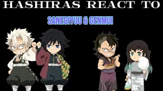 hashiras react to sanegiyuu & genmui