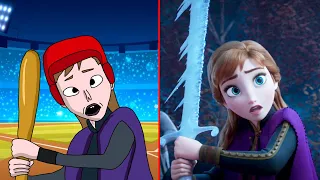 Frozen 2 Funny Drawing Meme | Elsa & Anna | Try Not To Laugh 😂