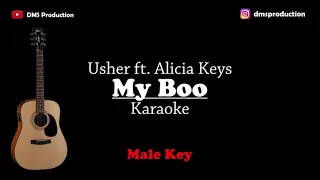 Usher ft  Alicia Keys - My Boo (Male Key) Karaoke Akustik (Gitar + Lirik)