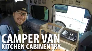 Building the Kitchen Cabinetry - Part 1 | Ford Transit Connect Camper Van Conversion Vlog