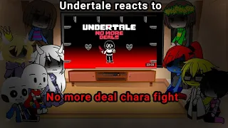 Undertale reacts to No More Deals Chara Fight