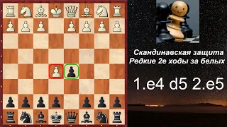 Скандинавская Защита Редкие 2е ходы - 2.e5