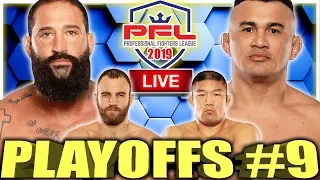 🔴 PFL 2019 PLAYOFFS: NICHOLSON VS BARROSO + GOLTSOV VS ISHII LIVE FIGHT REACTION!