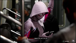 Across The Spider-Verse Spider-Gwen  Takes Brooklyn Subway