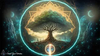 528Hz | TREE of LIFE | Whole Body Cell Regeneration + Heal Golden Chakra, Positive Energy