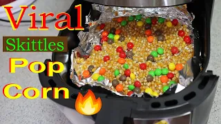 Air Fry Recipe, I Tried Colored Popcorn Using Skittles Candy And This Happened, Testing Viral Videos