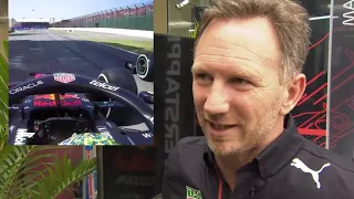 Christian Horner Reaction to Max and Lewis 2021 Brazilin GP Off Track Incident