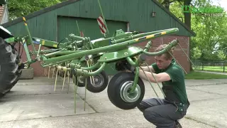 Set up a KRONE rotary tedder