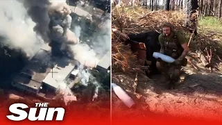 Zhytomyr paratroopers destroy a Russian ammunition warehouse with artillery