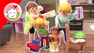 Playmobil Familie Hauser - Der Chaos Morgen - hektische Morgenroutine mit Anna und Lena