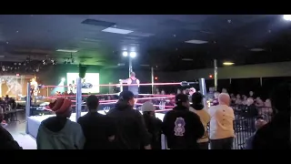 Terry Lawler insearch of Logan Creed at Southern Honor Wrestling Nov 5 2021