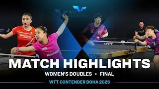 Shin Yubin/Jeon Jihee vs Zhang Rui/Kuai Man | WD Final | WTT Contender Doha 2023