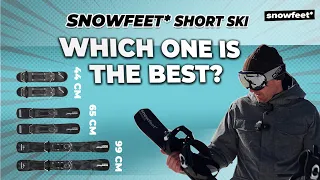 Snowboarder tries Snowfeet* | Which Snowfeet* Short Ski is the Best? | Snowblades 44, 65, 99 Review