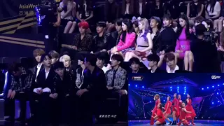 SEVENTEEN reaction to OH MY GIRL + WJSN @ MAMA 2018 in HongKong 181214