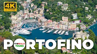 Portofino, Italy Walking Tour - 4K 60fps with Captions - Italian Riviera