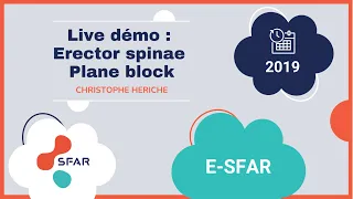 e-sfar 2019 - Live démo : Erector spinae Plane block