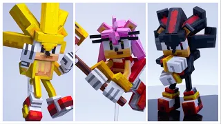 Create Minecraft Shadow, Amy, Super Sonic with Clay (Summary.ver) /Minecraft X Sonic [kiArt]