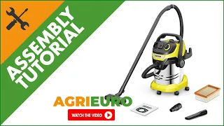 Kärcher WD 5 P S V-25/5/22 Wet and Dry Vacuum Cleaner - 25 L Drum - 1100W - Assembly tutorial