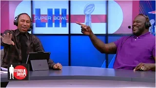 Shaq crashes Stephen A.'s set at the Super Bowl | Stephen A. Smith Show