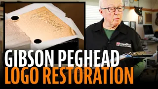 Restoring a Gibson peghead logo with a frisket