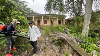 Transformation Abandoned house into a Nursing Practice Ground  Clean cut overgrown grass