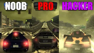 NOOB vs PRO vs HACKER in NEED FOR SPEED MOST WANTED AGAIN