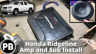 2006 - 2014 Honda Ridgeline Sub and Amp Install