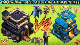 Th9 Vs Th12 2*|Th9 Vs Th11 2*|GoWiVa|Qw BabyDrag|GoVape|Th9 CWL Attack Strategy#clashofclans#cwl