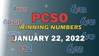 P29M Jackpot Grand Lotto 6/55, EZ2, Suertres, 6Digit and Lotto 6/42 | January 22, 2022