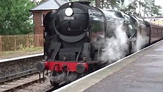 SR Merchant Navy Class 35006 Locomotive - Gloucestershire Warwickshire Railway, 25th August 2022