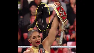 Bianca Belair's Braid got stuck to the Velcro from Title Belt on Raw 01.23.23