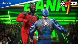 WWE 2K23 Team Spider Man, vs Team Avengers, - 8 Man Tag Team Ladder Match 4K