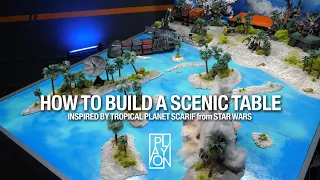 How to build Ocean Table Terrain inspired by Star Wars Scarif - A no resin water board.